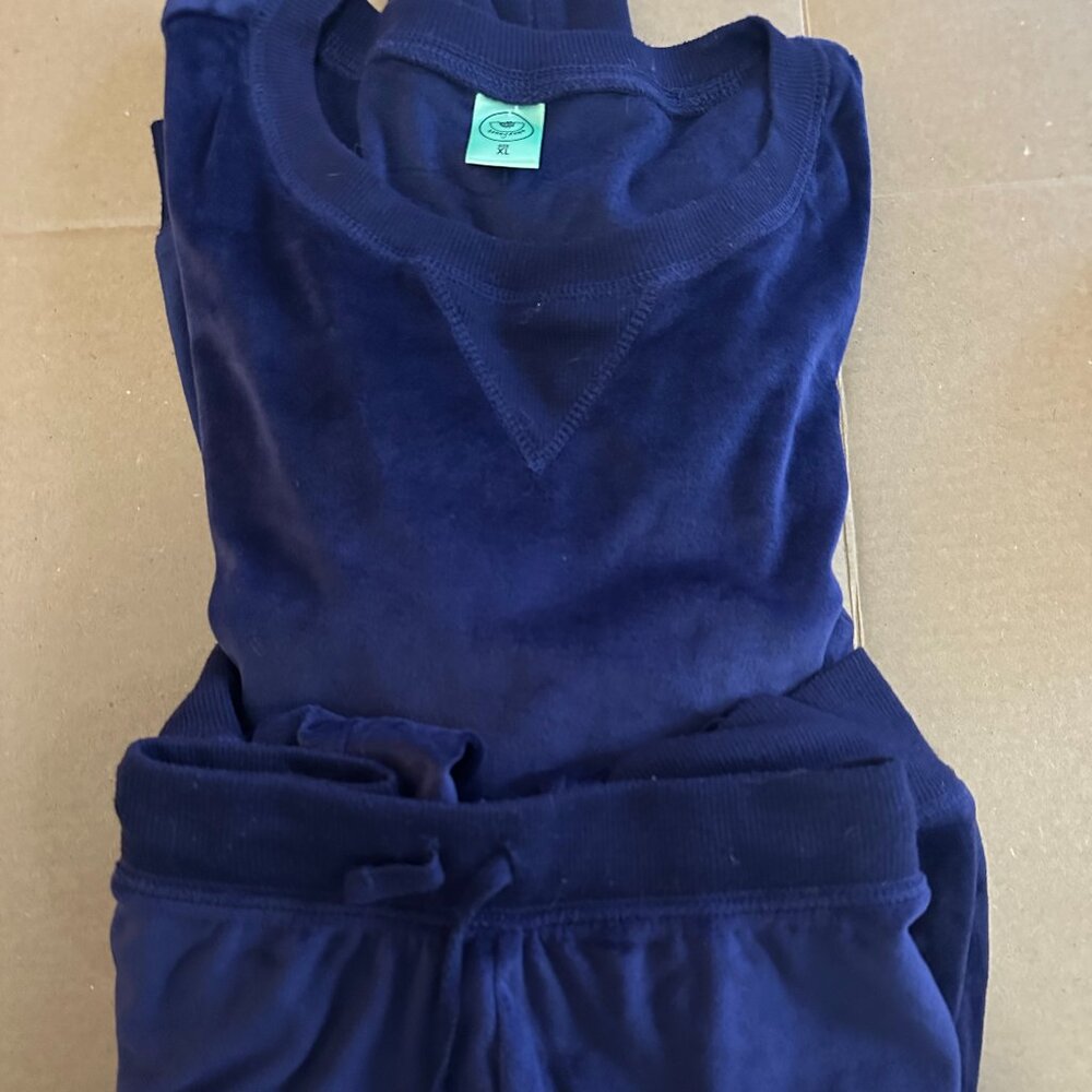 Honeydew Velour Lounge Pajama Set Women's XL Navy Blue 2 Piece Jogger Soft